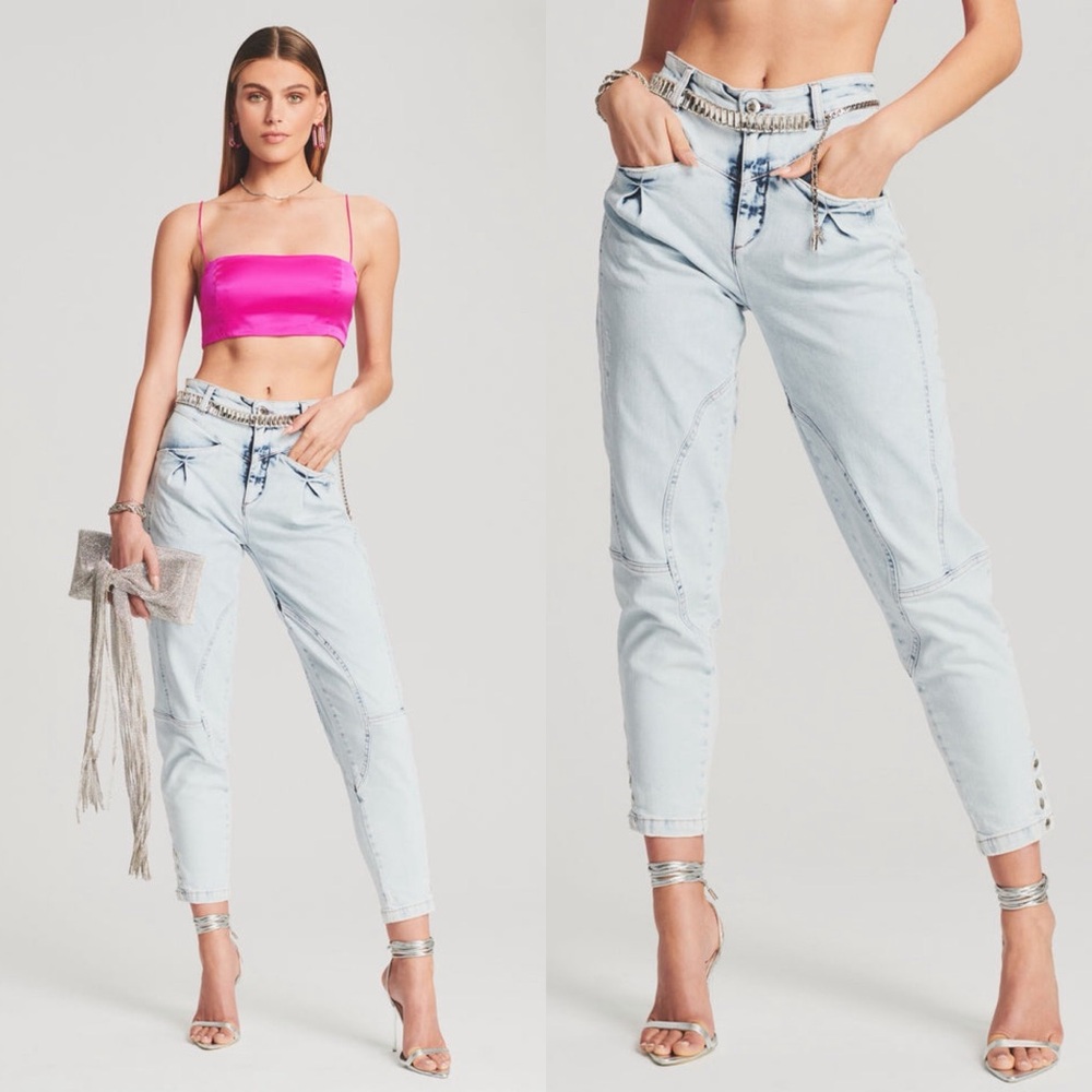 NWT Retrofete Kristie Jeans Ice Blue Pant Womens Size‎ 25